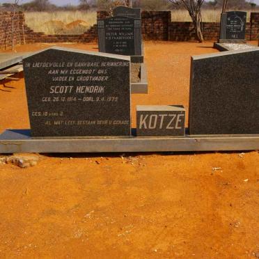 KOTZE Scott Hendrik 1914-1975