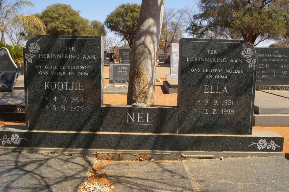 NEL Kootjie 1914-1979 &amp; Ella 1921-1995