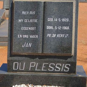 PLESSIS Jan, du 1920-1968