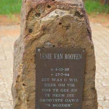 ROOYEN Lenie, van 1935-1994