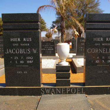 SWANEPOEL Jacobus W. 1910-1987 &amp; Cornelia J. 1919-1991
