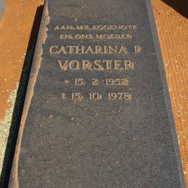 VORSTER Catharina P. 1952-1978