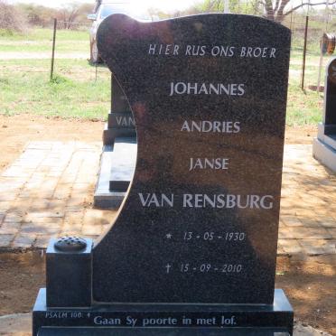 RENSBURG Johannes Andries, Janse van 1930-2010