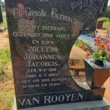 ROOYEN Willem Johannes Jacobus, van 1918-1965