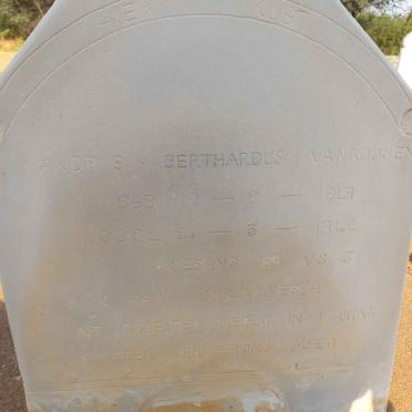 ROOYEN Andrus Gerthardus, van 1849-1942