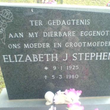 STEPHENS Elizabeth J. 1925-1980