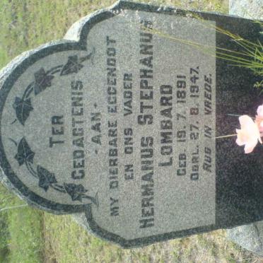 LOMBARD Hermanus Stephanus 1891-1947