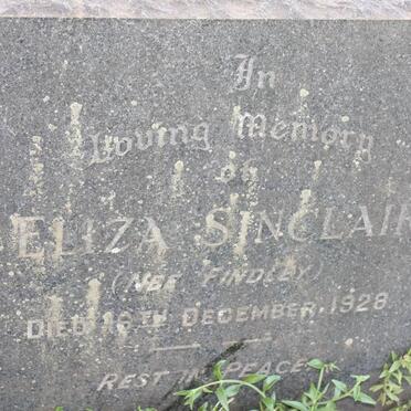 SINCLAIR Eliza nee FINDLEY -1928
