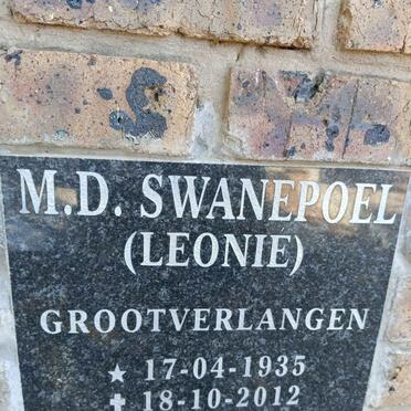 SWANEPOEL M.D. 1935-2012