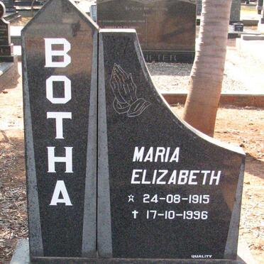 BOTHA Maria Elizabeth 1915-1996