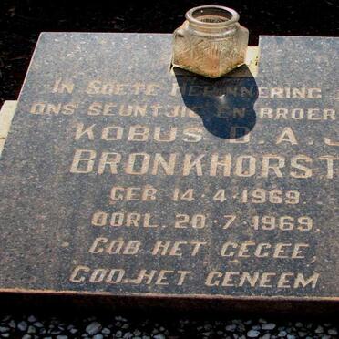 BRONKHORST Kobus D.A.J. 1969-1969