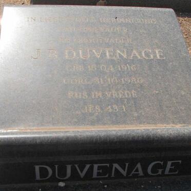 DUVENHAGE J.B. 1916-1986