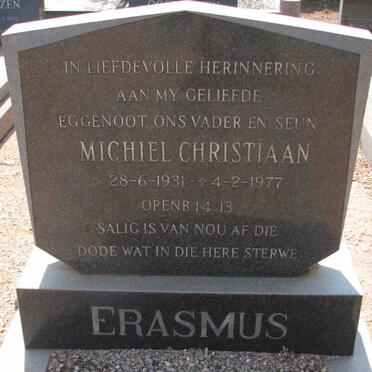 ERASMUS Michiel Christiaan 1931-1977