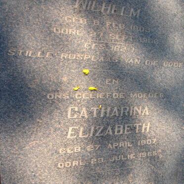 HAMMAN Michael Wilhelm 1903-1966 &amp; Catharina Elizabeth 1907-1985