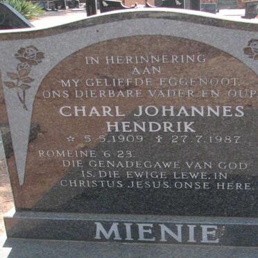 MIENIE Charl Johannes Hendrik 1909-1987