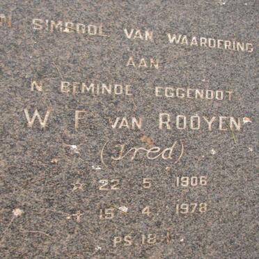 ROOYEN W.F., van 1906-1978