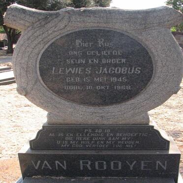 ROOYEN Lewies Jacobus, van 1945-1968