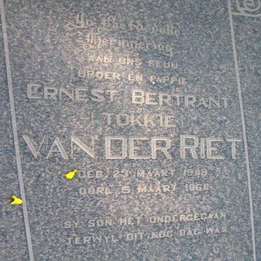 RIET Ernest Bertrant, van der 1942-1968