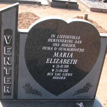 VENTER Maria Elizabeth 1919-2001