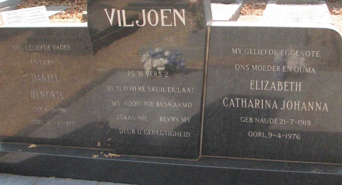 VILJOEN Elizabeth Catharina Johanna nee  NAUDE 1918-1976