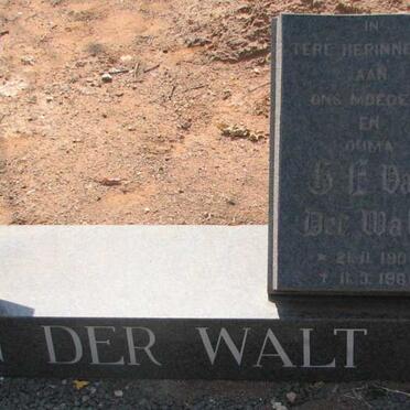 WALT P.S.J., v.d., 1892-1976 &amp; ?.E. 1906-1980