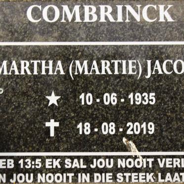 COMBRINCK Martha Jacoba 1935-2019