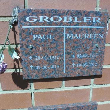 GROBLER Paul 1932-2013 &amp; Maureen 1937-2012