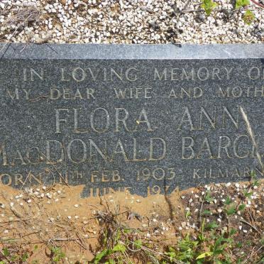 BARCLAY Flora Ann MacDonald 1903-1974