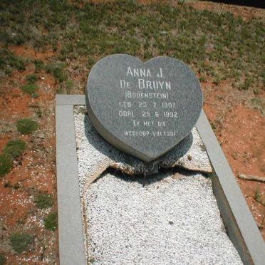 BRUYN Anna J., de nee BODENSTEIN 1907-1992
