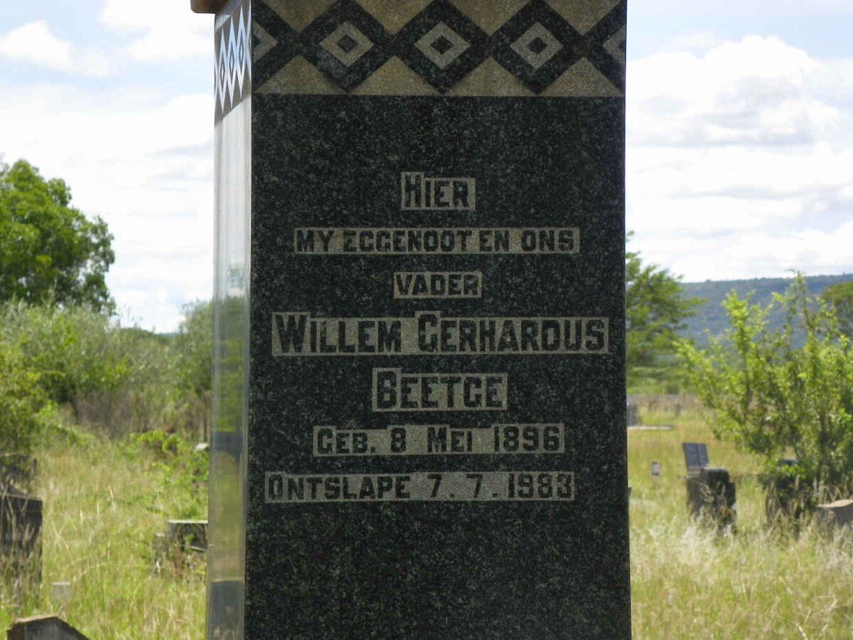 BEETGE Willem Gerhardus 1896-1983