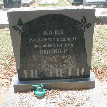 BEER Barend P., de 1903-1972