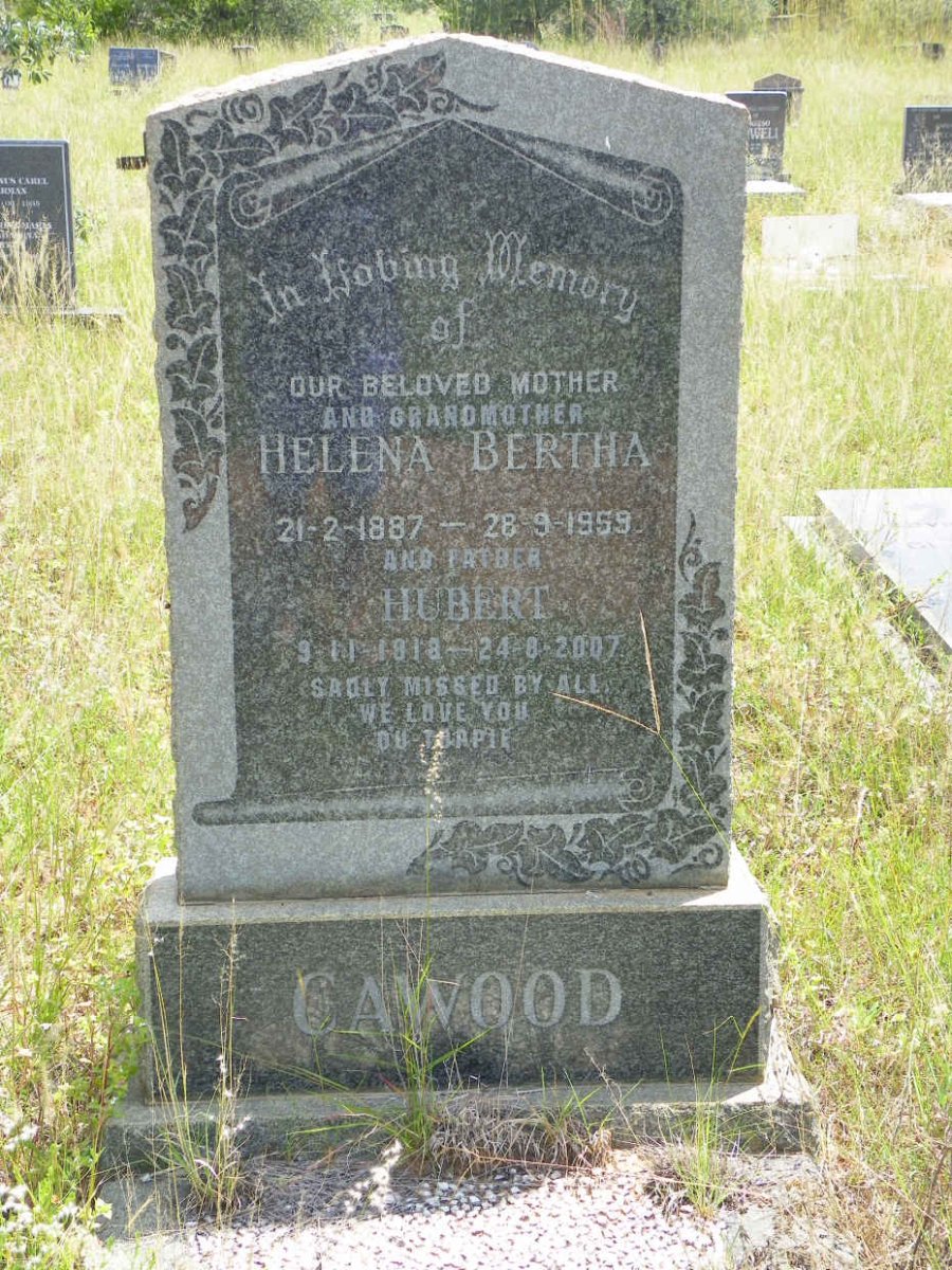 CAWOOD Helena Bertha 1887-1959 :: CAWOOD Hubert 1918-2007