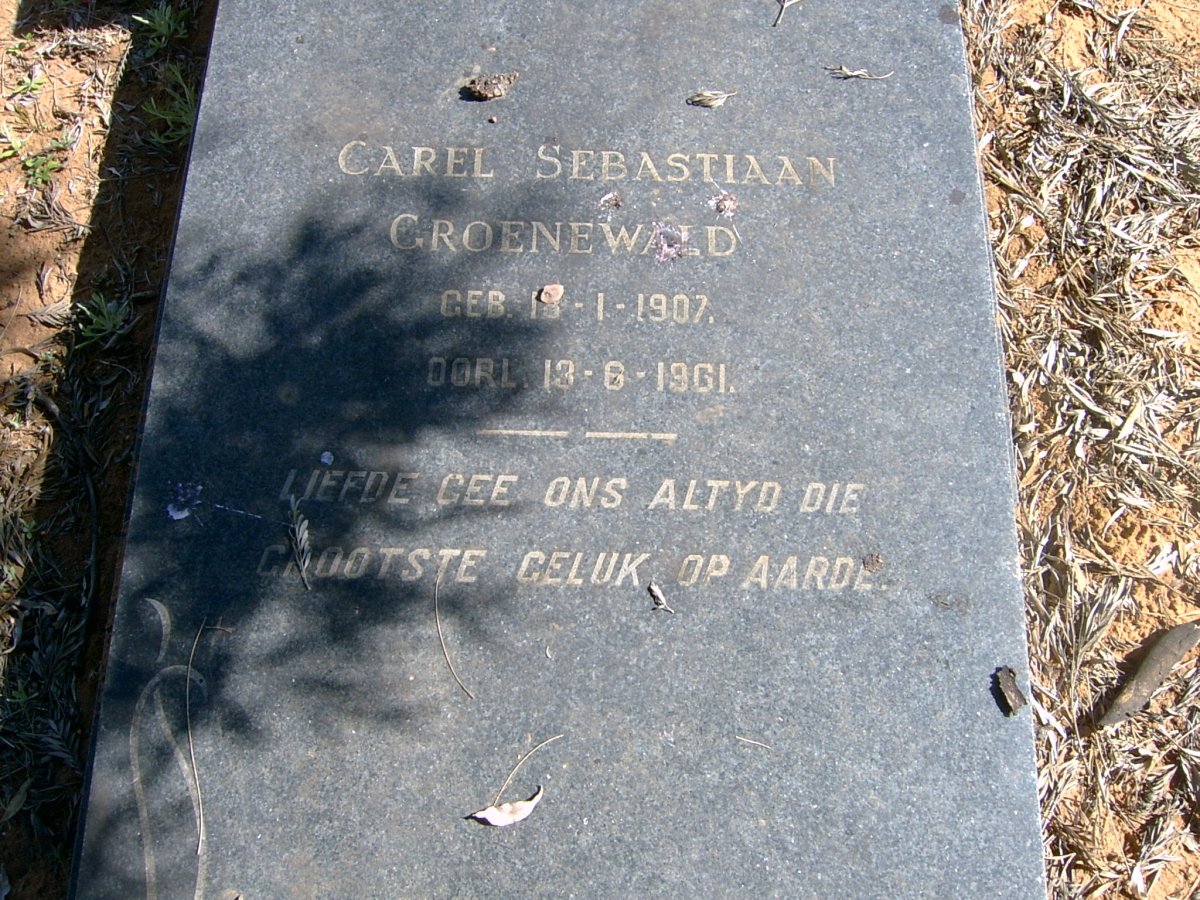 GROENEWALD Carel Sebastiaan 1907-1961