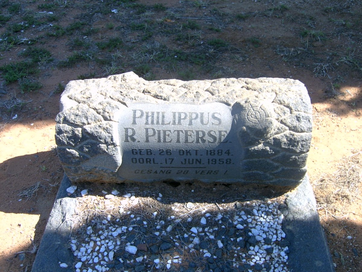 PIETERSE Philippus R. 1884-1958