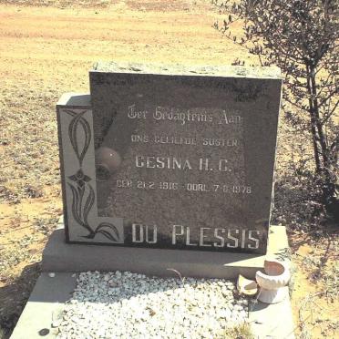 PLESSIS Gesina H.G., du 1916-1978