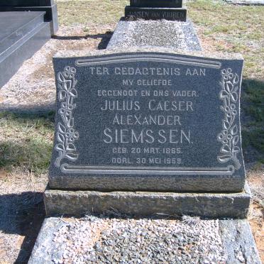 SIEMSSEN Julius Caeser Alexander 1865-1959