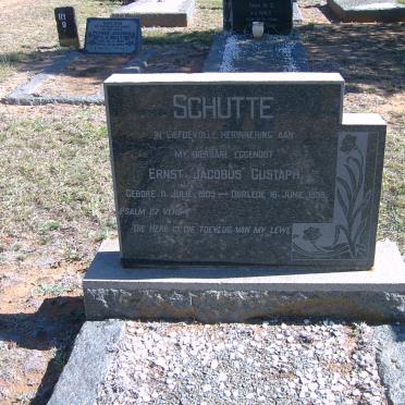 SCHUTTE Ernst Jacobus Gustaph 1909-1958
