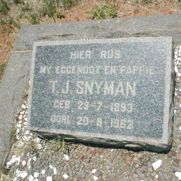 SNYMAN T.J. 1893-1962