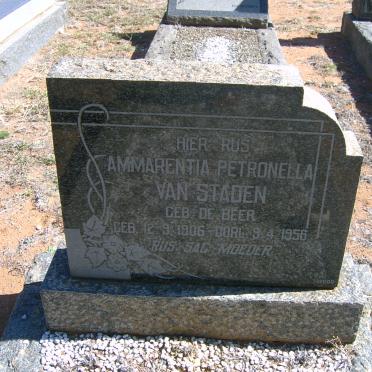 STADEN Ammarentia Petronella, van nee DE BEER 1906-1956