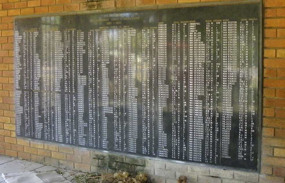 1. Plaque with names of the concentration camp victims