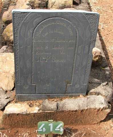 SEEGERS Maria Johanna Alberta nee V.D VENTER 1881-1902