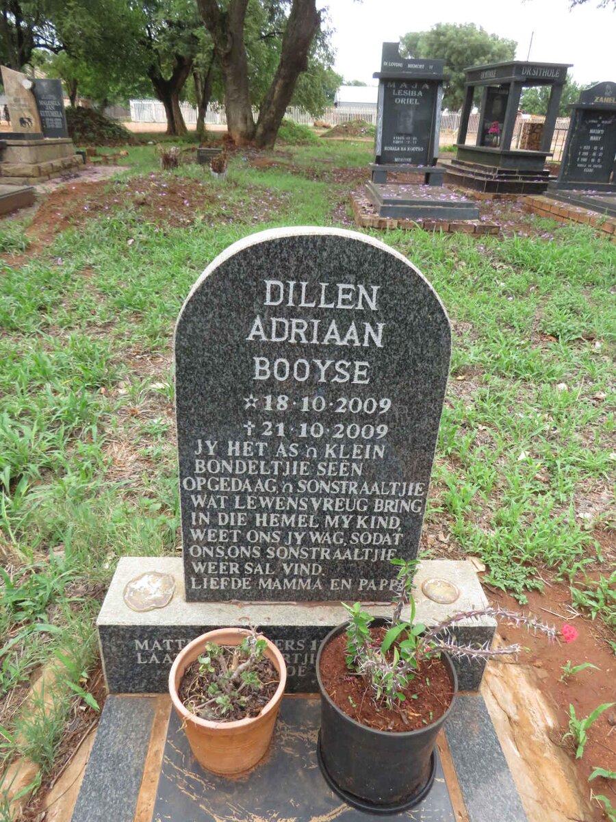 BOOYSE Dillen Adriaan 2009-2009