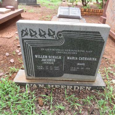 HEERDEN Willem Schalk Jacobus 1940-2007 & Maria Catharina 1938-