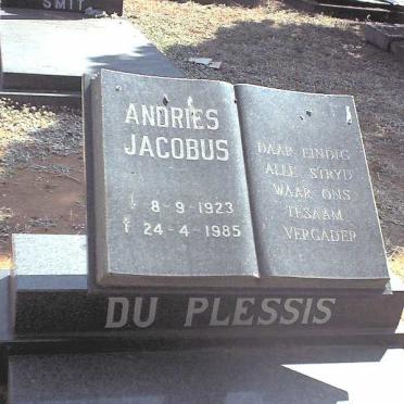 PLESSIS Andries Jacobus, du 1923-1985