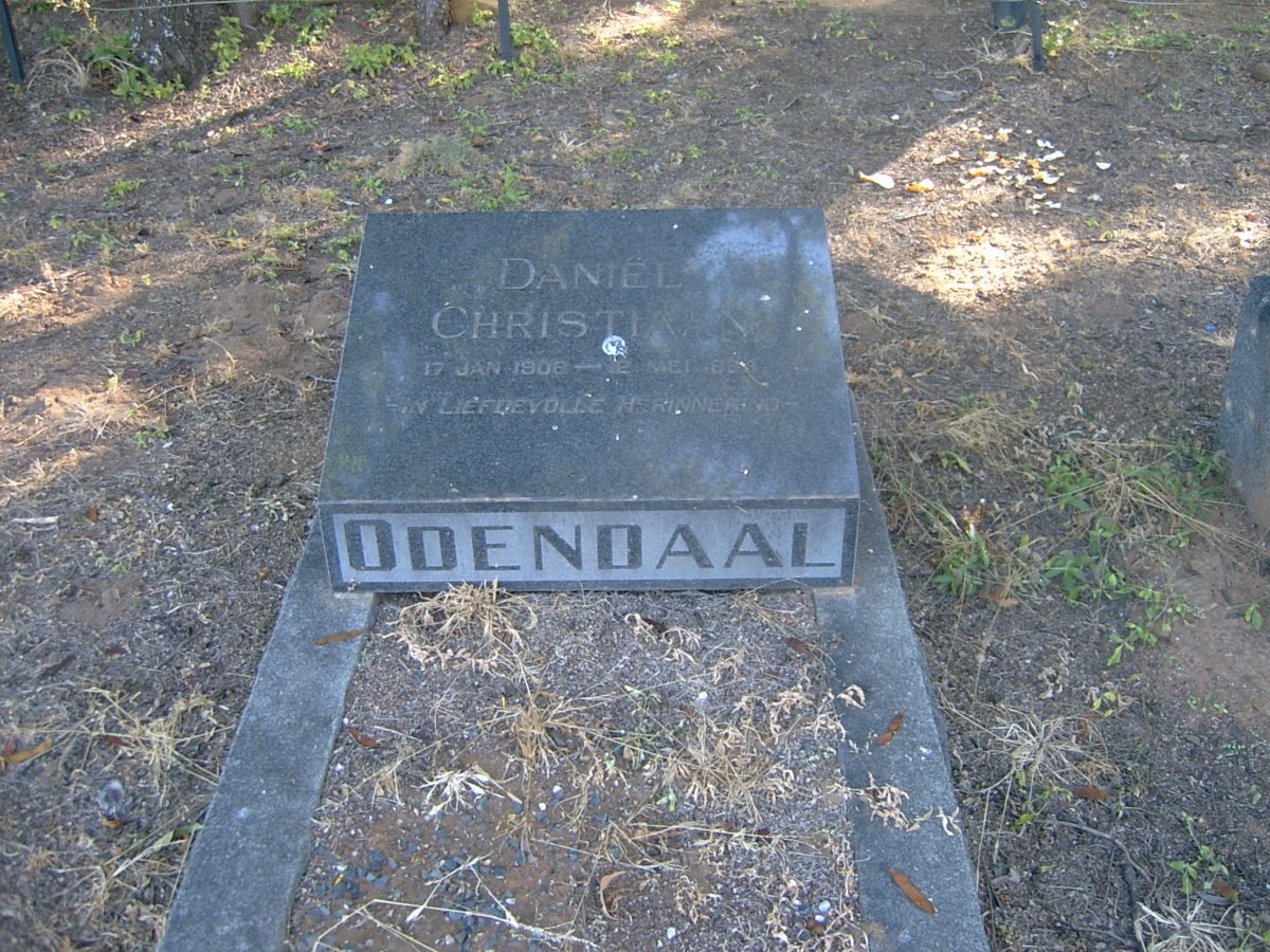 ODENDAAL Daniel Christiaan 1908-19??