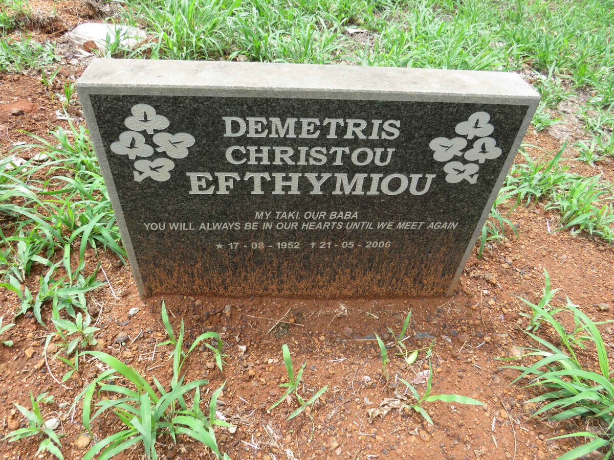 EFTHYMIOU Demetris Christou 1952-2006