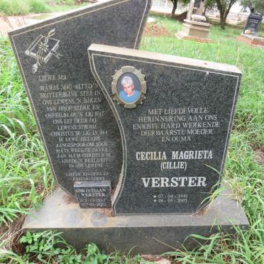 VERSTER Christiaan 1937-2019 & Cecilia Magrieta 1941-2005