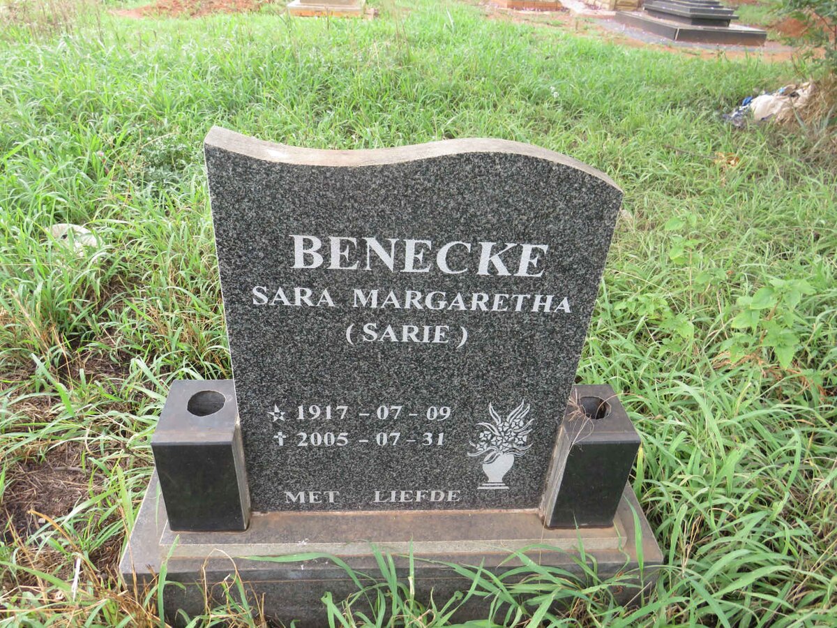 BENECKE Sara Margaretha 1917-2005
