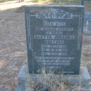 COETZEE Aletta Johanna nee POTGIETER 1906-1945