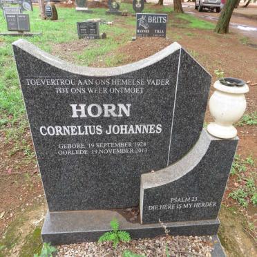 HORN Cornelius Johannes 1928-2013
